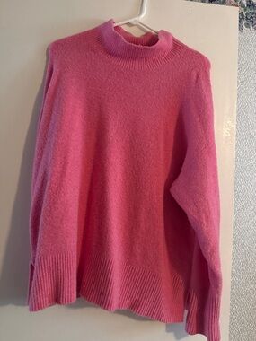 J. Crew Pink Mock Neck Sweater